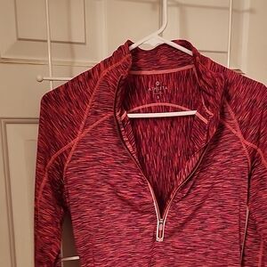 Athleta Red and Pink Patterned Top